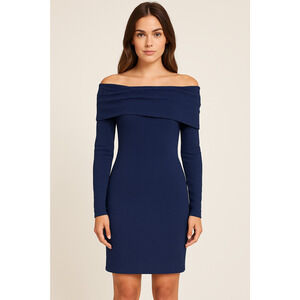 Capulet Dress Womens X Small Blue Elena Bodycon Cosmic‎ Ribbed Off Shoulder NWT